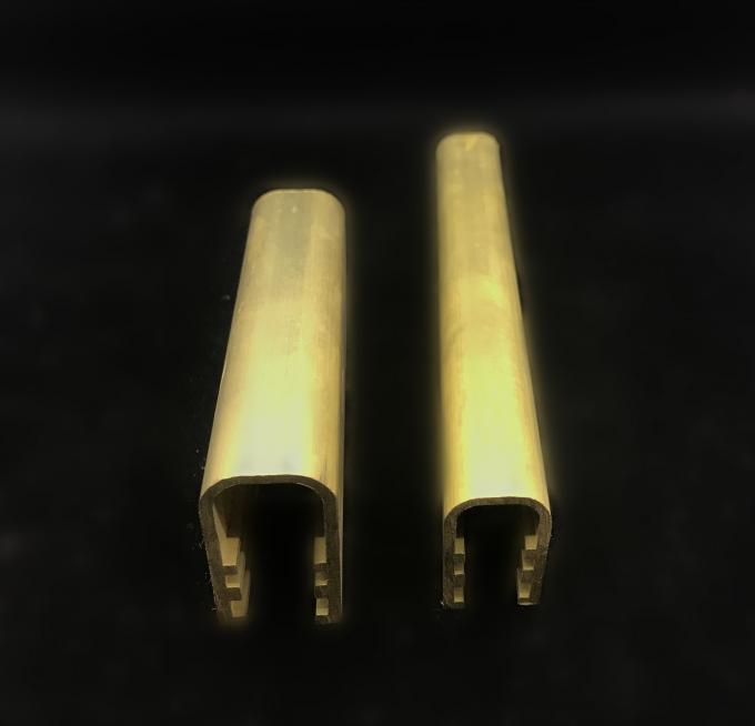 33mm x 25mm x 2mm Brass U Channel Stock For Home Restaurant Decoration