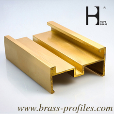China Shining Copper Extruded Profiles Brass Extruding Window Head Sections supplier