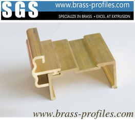 China Brass Window Extrusion Profiles and Copper Profiled Materials supplier