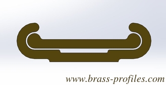 China Solid Brass Fitment Profiles / Antique Brass Extruded Profiles supplier
