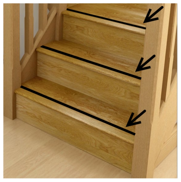 95mm Brass Anti Slip Laminate Stair Treads for Edge Protection