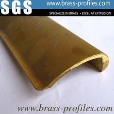 China Customer Designed Golden Yellow Extruded Pen Clips Brass Profiles supplier