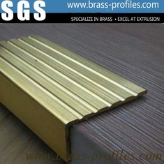 China Safety Curved brass Tile Edging Copper Anti-slip Stair Nosings supplier
