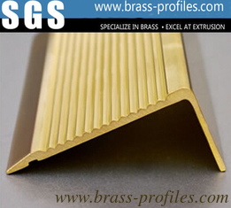 China Solid Brass Extruding Anti-slip Strip for Stairs / Non-slip Nosings supplier