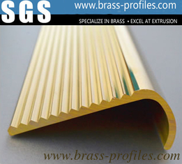 China Solid Brass Exteuding Anti-slip Strip for Stairs / Copper Sliding Foot Sheets supplier