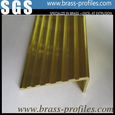 China Brass Anti-slip Strip for Stairs / Brass Non-slip Nosing Sheet supplier