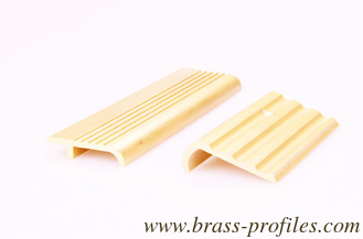 China Brass Stair Nosings Profiles And Copper Threshold Covers Extruded supplier