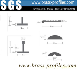 China Squared Corner Brass Decorative Profiles Solid Copper Profiles supplier