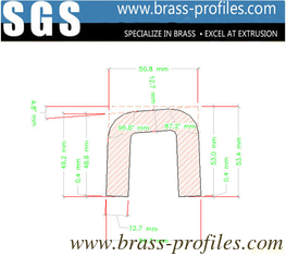 China Alloy Brass U-Channel Copper U Strips Brass U Extruded Channel supplier