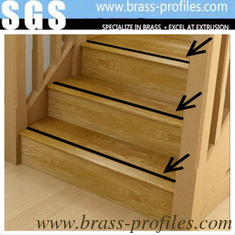 China Brass Stair Nosing Brass Anti Slip Extruding Stair Edge Protection supplier