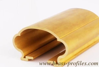 China Extruded Copper Handrail Profiles Brass Stair Armrest Frames Design Handrails supplier