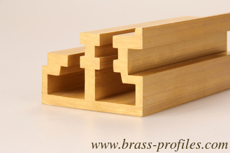 China Extruded Brass Decorative Profiles Solid Brass Sections Extrusion supplier