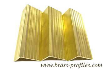 China Decorative Brass Stair Nosing Profile for Marble Edge Brass Antislip Stair supplier
