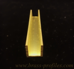 China 15mm x 15mm x 2mm Brass U Channel Stock For Different U Sizes supplier