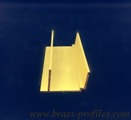 China 38mm x25mm Brass Extruding U Sections For Window Edging Decorations supplier
