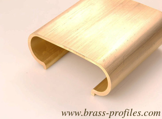 China Luxurious Copper Brass Rail Hardware C38000 Alloy Brass Rail Profiles supplier