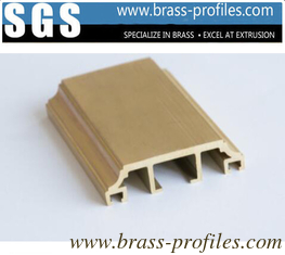 China Shinning Brass Extrusion Profiles for Home Furniture Windows and Doors Construction supplier