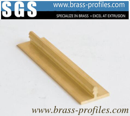 China Brass T Bar For Decorative Window C38000 Copper T Slot Framing supplier