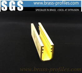 China Designed Decorative Brass Extruding U channel Straight and Strong Brass Track supplier
