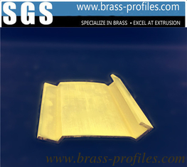 China New Decorative  Extrusion Brass Window Channel Customized Profiles supplier