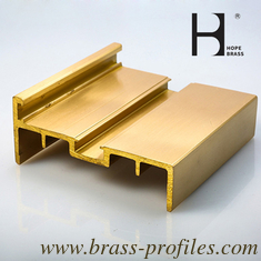 China Customer Designed Brass Door & Window Frame Section Copper Extruded Section supplier