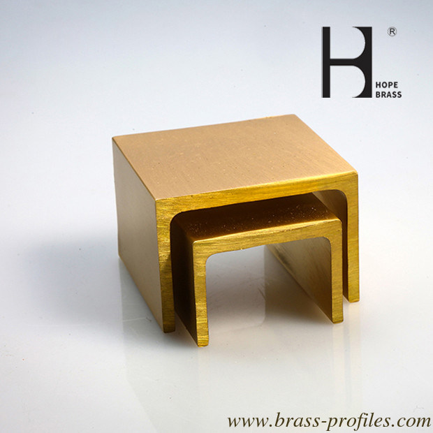 Brass Usection Shape For Door Or Window Track Brass U Channel