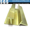 Solid Golden Brass T Moding Plate / Extruding Copper T Slot Frames supplier