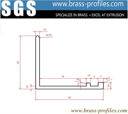 Solid Brass Single Post L Sections Aging Copper L Corner Framing supplier