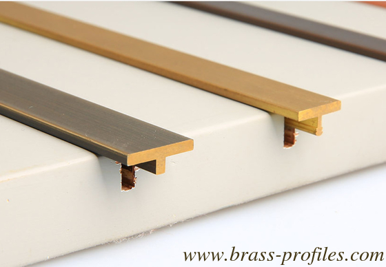 Golden Copper T Profiles and Brass T Profiles With Specific Sizes supplier