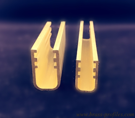 Designed Decorative Brass Extruding U channel Straight and Strong Brass Track supplier