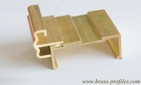 Shinning Brass Extrusion Profiles for Home Furniture Windows and Doors Construction supplier