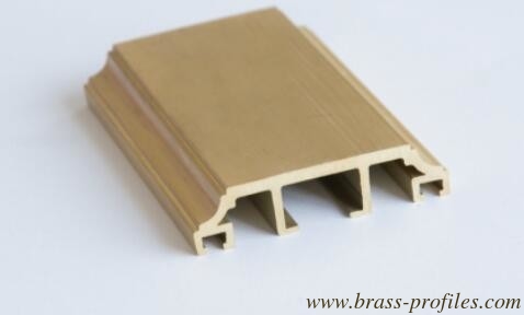 Shinning Brass Extrusion Profiles for Home Furniture Windows and Doors Construction supplier