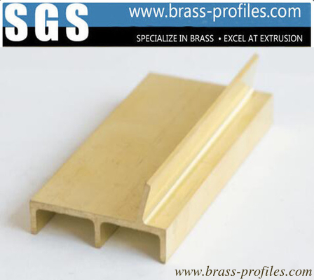 Shinning Golden Color for Brass Door Window Frame Profile Copper Alloy Window Hardware supplier
