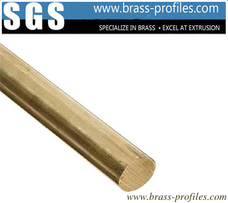 C38500 Alloy Copper Bar With Round Shape / Extruding Brass Profiles supplier