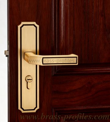 220mm x 50mm Copper lock copper plate door lock interior brass handle lock supplier