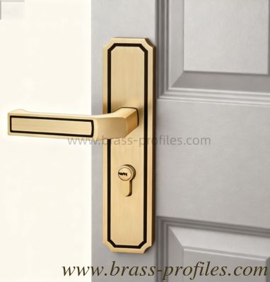 220mm x 50mm Copper lock copper plate door lock interior brass handle lock supplier