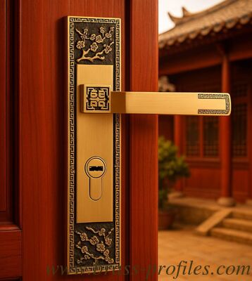 220mm X 50mm Copper Lock Bedroom Door Interior Brass Handle Lock supplier