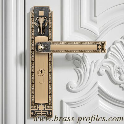 220mm X 50mm Copper Lock Bedroom Door Interior Brass Handle Lock supplier