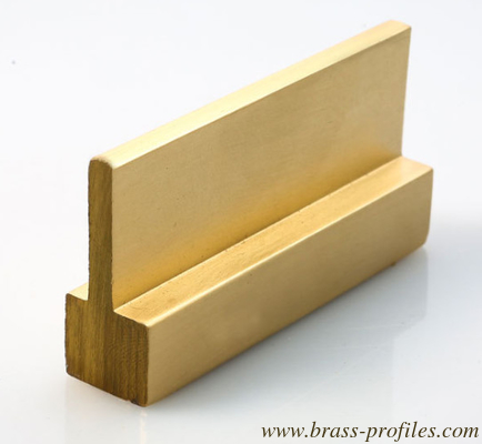 Solid Brass T-Shaped Antirust Brass-T Profiles For Interior Decoration supplier