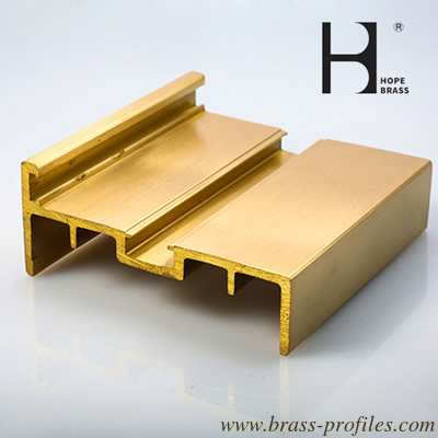 Customer Designed Brass Door &amp; Window Frame Section Copper Extruded Section supplier