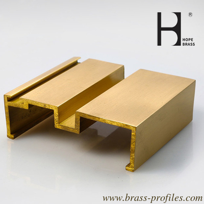 Customer Designed Brass Door &amp; Window Frame Section Copper Extruded Section supplier