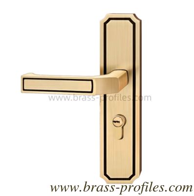 220mm x 50mm Copper lock copper plate door lock interior brass handle lock