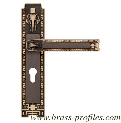 220mm X 50mm Copper Lock Bedroom Door Interior Brass Handle Lock